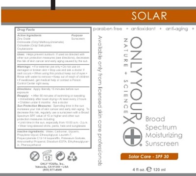 BROAD SPECTRUM SPF 30 - LABEL2 Moisturizing Sunscreen SPF30 4oz 101218 